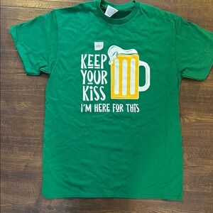 Green size M T shirt with Beer Mug Design for St Patrick’s Day - new with tags!